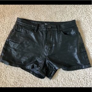 BDG Urban Outfitters black faux leather shorts. Size 26.